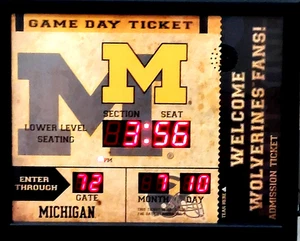 Michigan Wolverines Team Scoreboard Clock Bluetooth Wireless Technology - Picture 1 of 3