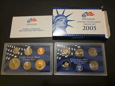 2005-S US Mint Proof Set 11 Coin Set OGP Original Government Packaging COA - Image 1 of 2