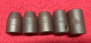 VINTAGE 5 PC MIXED TOOLS USA SOCKET LOT IMPACT 3/8" Drive - Bild 1 von 2