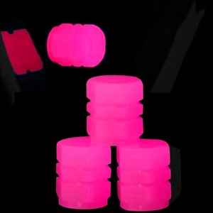 Car Tire Valve Cap Car Accessories Car Wheel Fluorescent Tool Pink Accessories - Picture 1 of 12