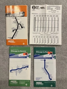 Vintage 1986 -1990 Various Metra Timetables. - Picture 1 of 9