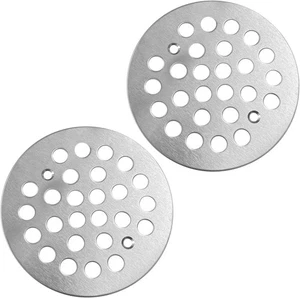 2 Stück Gebürstetes Nickel Snap-in Dusche Boden Ablauf Abdeckung, 4-1/4 Zoll Rund 1  - Bild 1 von 7
