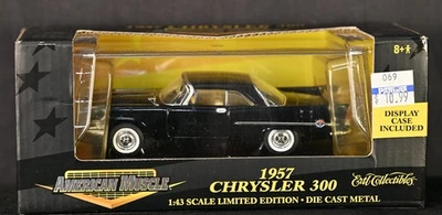 1957 Chrysler 300 Black Hardtop 1:43 Diecast Ertl American Muscle Mint in Case - Image 1 of 4