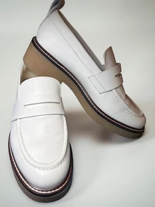 Everlane The Gum Sole Penny Loafer in White Womens Size 8.5 Platform Shoes Lk Nw - Picture 1 of 9