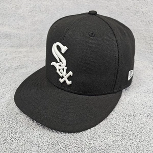 Chicago White Sox Hat 7 1/8 New Era 59fifty Fitted Baseball Cap MLB 5950 Black - Picture 1 of 18