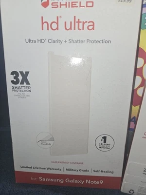 ZAGG InvisibleShield 钢化玻璃 适用于 Galaxy Note9 屏幕保护膜 — 第 1/2 张图片