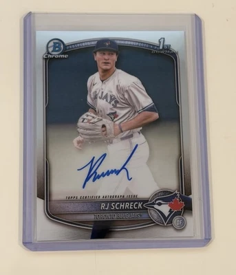 2025 Bowman Chrome RJ Schreck 1st Auto, Blue Jays, #CPA-RSC - Image 1 of 2
