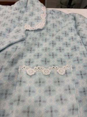 Conjunto feminino Aria 2 peças PJ botão para cima manga 3/4 comprimento lã cinza tamanho pequeno - Imagem 1 de 4