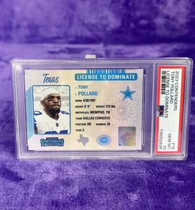Tony Pollard SSP 2023 Contenders License To Dominate Case Hit #12 PSA 10 POP 3 - Picture 1 of 3