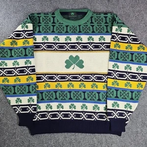 Emerald Isle Pullover Herren XL Navy Celtic Shamrock Made in Ireland AOP Irish - Bild 1 von 6