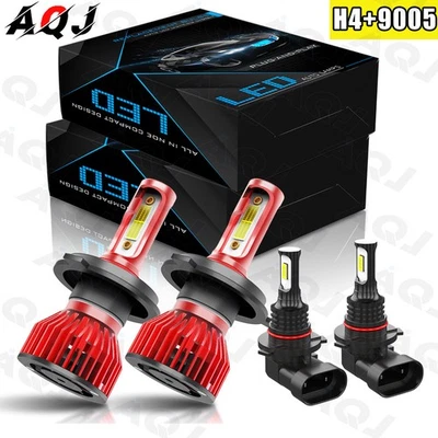 For Mitsubishi Montero 2001-2006 LED Headlight + Fog Bulbs 6000K Bright White - Imagem 1 de 4