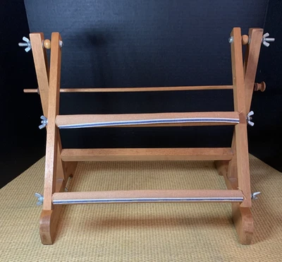 Vtg Needlework Wooden Frame 12" Scroll Cross Stitch Needlepoint Lap or Tabletop - Image 1 of 4