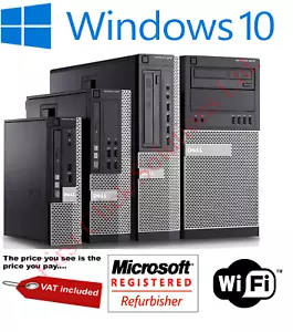 FCS Dell Optiplex Desktop Business PC i7 i5 i3 SSD HDD 4GB 16GB Windows 10 Pro - Picture 1 of 2