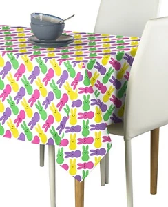 Colorful Easter Bunny Allover Signature Tablecloth Assorted Sizes - Picture 1 of 1