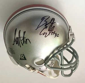AJ Hawk Bobby Carpenter signed Ohio State Mini Helmet Buckeyes riddell - Picture 1 of 8