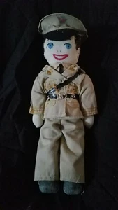 c1942 WW2 Souvenir HAND-MADE DOLL SOLDIER Officer SIGNAL CORPS Uniform Army WOW! - Picture 1 of 5