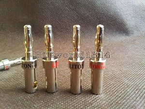 4x LT Cable de Altavoz Alta Fidelidad Cable Banana Enchufe Chapado en Rodio Conector EE. UU. AMP - Imagen 1 de 6