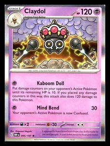 Claydol SV03: Obsidian Flames #095/197 Rare Holo LP - Picture 1 of 2