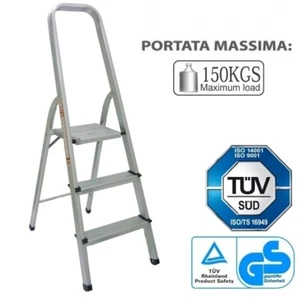 Sgabello / Scaletta pieghevole in alluminio 3 gradini - Foto 1 di 1