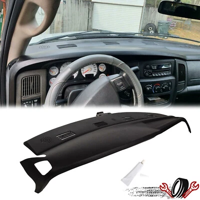 Molded Dash Pad Board Cover Cap Overlay Black Fit For 02-05 Dodge Ram 1500 2500 - Image 1 of 4