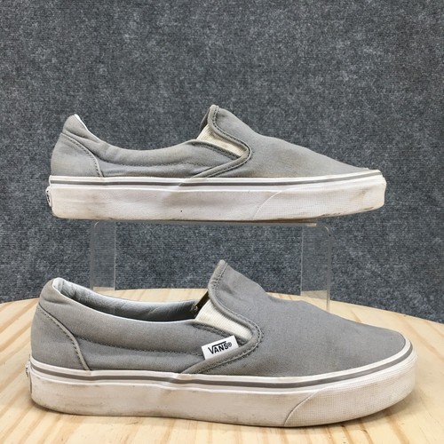Scarpe Vans uomo 7 donna 8 5 slip on basse mocassino sneakers tessuto grigio