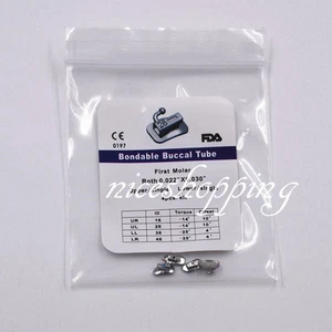 4 Pcs 1 Pack Dental Orthodontic 1st Molar Bracket Buccal Tube Bondable Roth 022 - Picture 1 of 10