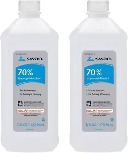 Swan 70% Isopropyl Rubbing Alcohol 16 Oz Pack of 2 - Picture 1 of 1