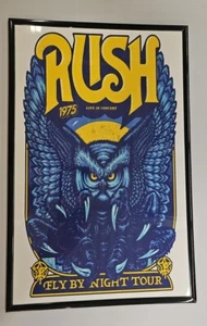Rush 1975 Framed Fly By Night Tour Concert Poster - Picture 1 of 3