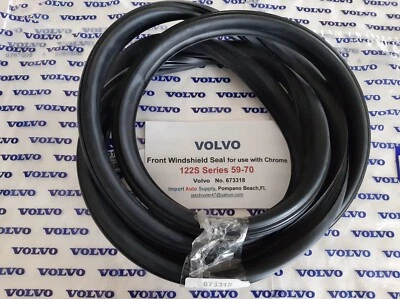 Vedação de borracha para para-brisa dianteiro Volvo 122S Amazon - Imagem 1 de 3