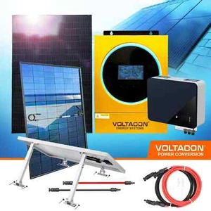 Solar Kit Off Grid 3.6kW Inverter MPPT Charger PV Panels LiFePO4 Lithium Battery - Picture 1 of 17