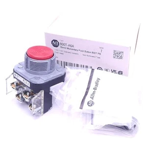 Allen Bradley 800T-A6A pulsador momentáneo empotrado, ø30 mm, 1NO 1NC, 600VAC 10A - Imagen 1 de 8