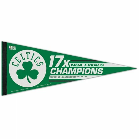 BOSTON CELTICS 17 TIME NBA CHAMPIONS PREMIUM QUALITY PENNANT 12"X30" BANNER Cover