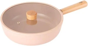 Open Box, FIKA Kitchen Nonstick Coating 10" Stir Frying Chef Wok with Glass Lid - Picture 1 of 10