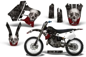 Dirt Bike Graphic Kit Decal Sticker Wrap For Yamaha YZ125 YZ250 93-95 BONES BLK - Picture 1 of 1
