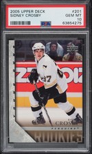 2005-06 Upper Deck Sidney Crosby Young Guns #201 Rookie Card RC PSA 10 GEM MINT
