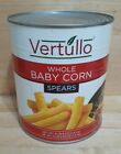 VERTULLO WHOLE Baby Corn Spears Whole In Brine #10 CAN 6LBS 6z IMPORTED delmonte