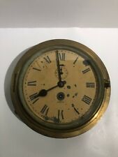 Vintage English Marine Brass Clock HUSUN English Lever #1127