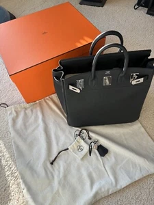 2024 Hermes Birkin 40 Haut à Courroies HAC Black Togo  Color Leather Bag Silver - Picture 1 of 12