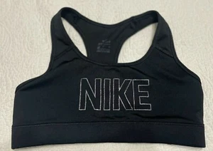Nike Glitter Victory Bra Small Black racerback shimmer Dri Fit - Picture 1 of 5