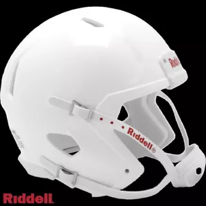 Kit de casco de fútbol americano Mini blanco brillante Riddell Speed en blanco - Imagen 1 de 16