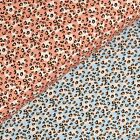 Leopard Print Cotton Jersey Fabric, Pink and Blue, Stretch Knit Fabric