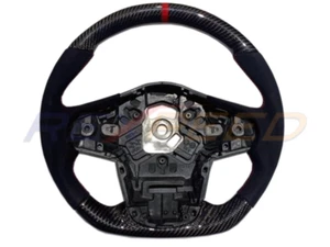 REXPEED Carbon Fiber BLACK Suede Steering Wheel for Supra 2020+ A90 A91 MKV - Bild 1 von 1