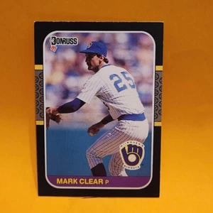 1987 Donruss #355 Mark Clear Milwaukee Brewers Baseball Card - Picture 1 of 2