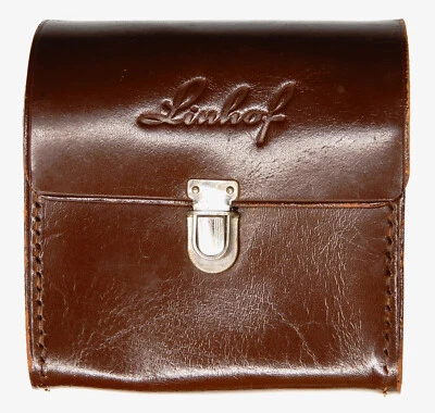 Linhof Leather Case for Lens mount with Lens Board ............. Minty - Image 1 of 4