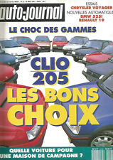 L'AUTO JOURNAL N°09 CLIO / PEUGEOT 205 / CHRYSLER VOYAGER /BMW 525i / RENAULT 19