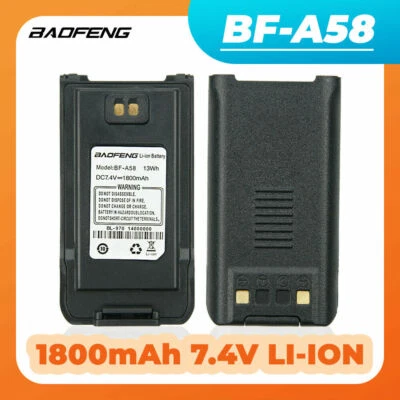 Baofeng A58 BF-A58 BL-970 7.4V 1800mAh Battery for Baofeng A58 Two Way Radio - Image 1 of 4