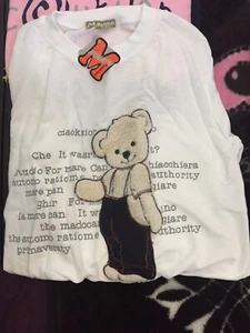 Brand New Cute Bear Women’s Long Sleeve Shirt Crew Neck Size M Sweat Shirt - Picture 1 of 2