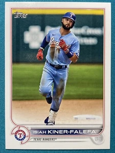 2022 Topps Series 1 Isiah Kiner-Falefa #93 Ser#036/300 Texas Rangers - Picture 1 of 3