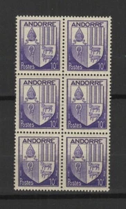Andorre Français 1944-46 armoiries des Vallées bloc 6 timbres neufs MNH /TR9390 - Picture 1 of 1