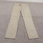 J.Crew Bowery Mens Size W31 L34 Tan Flat Front Slim Fit Casual Chino Pants